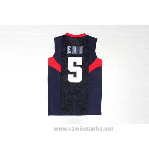 Camiseta USA 2008 Kidd #5 Azul